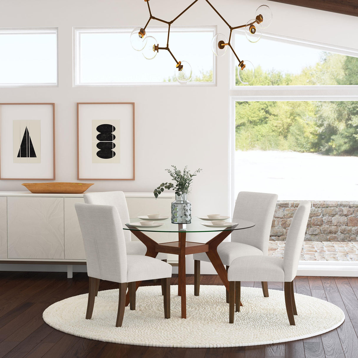 Cantley Beige Upholstered Dining Side Chair, Set of 2 by Coaster at Eve Furniture