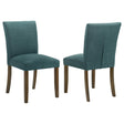 Cantley Upholstered Dining Side Chair Blue (Set of 2) by Coaster at Eve Furniture
