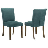 Cantley Upholstered Dining Side Chair Blue (Set of 2) by Coaster at Eve Furniture