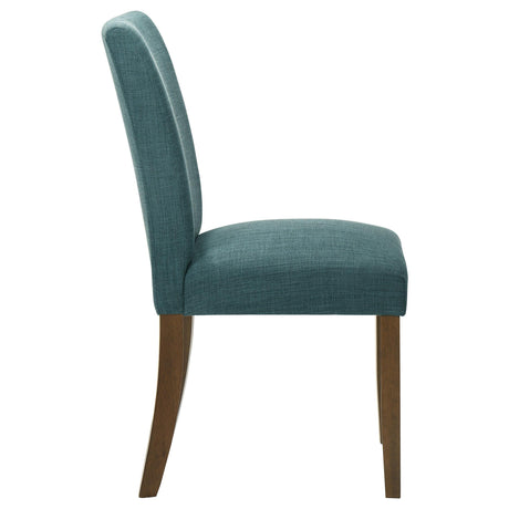 Cantley Upholstered Dining Side Chair Blue (Set of 2) by Coaster at Eve Furniture