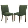 Cantley Upholstered Dining Side Chair Green (Set of 2) by Coaster at Eve Furniture