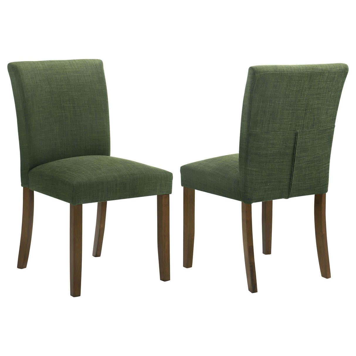 Cantley Upholstered Dining Side Chair Green (Set of 2) by Coaster at Eve Furniture