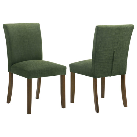 Cantley Upholstered Dining Side Chair Green (Set of 2) by Coaster at Eve Furniture