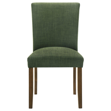 Cantley Upholstered Dining Side Chair Green (Set of 2) by Coaster at Eve Furniture