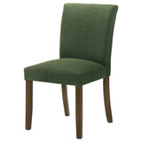 Cantley Upholstered Dining Side Chair Green (Set of 2) by Coaster at Eve Furniture