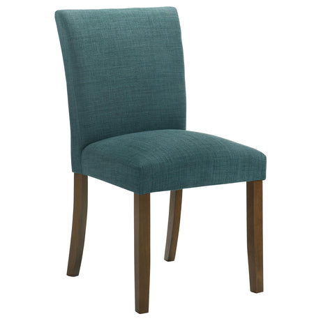 Cantley Upholstered Dining Side Chair Blue (Set of 2) by Coaster at Eve Furniture