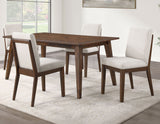 Canton 5-Piece 72″ Upholstered Side Chair Dining Set(Table & 4 Side Chairs)