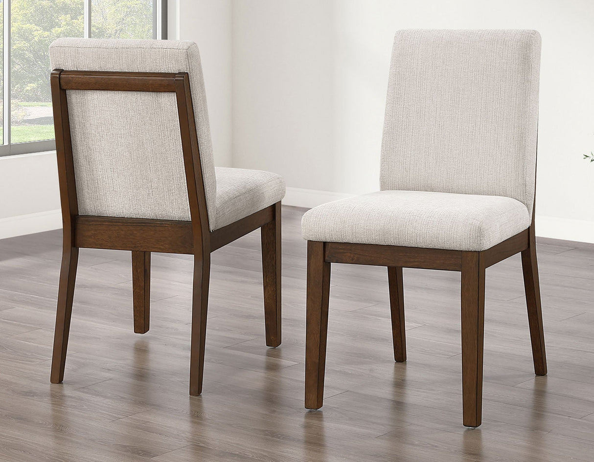 Canton 5-Piece 72″ Upholstered Side Chair Dining Set(Table & 4 Side Chairs)