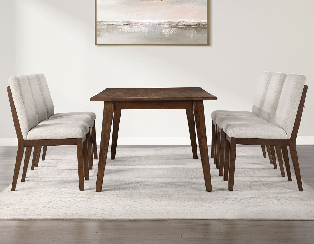 Canton Mocha Upholstered Dining Room Set by Steve Silver at Eve Furniture