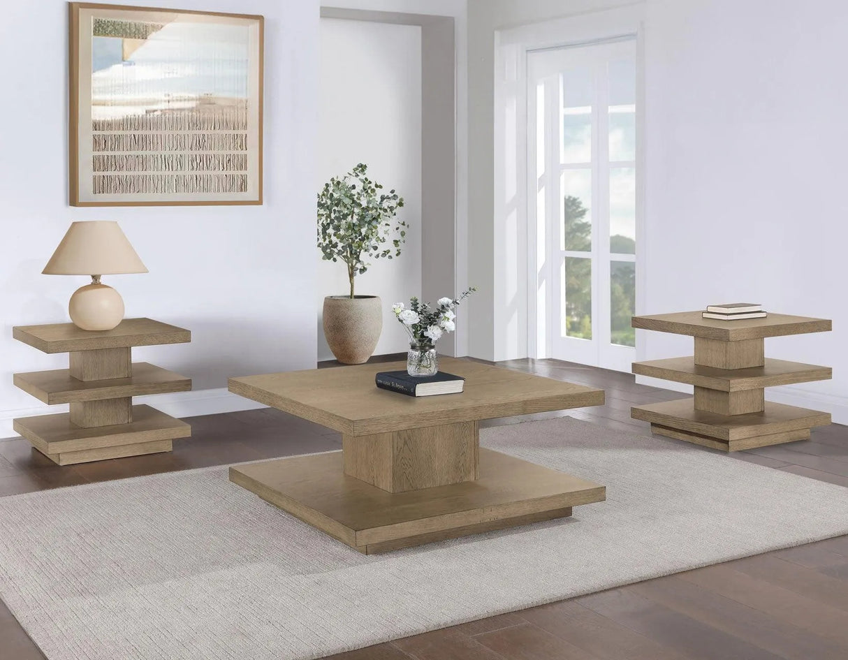 Canyon 3-Piece Table Set (Cocktail Table & 2 End Tables) by Steve Silver at Eve Furniture