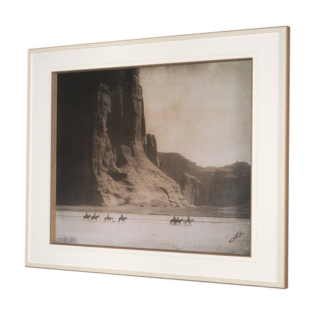 Canyon de Chelly by Edward Sheriff Curtis Hand Embelished Framed Photo Art Print Matted under Glass by Mercana at Eve Furniture