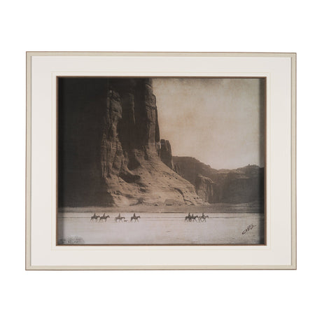 Canyon de Chelly by Edward Sheriff Curtis Hand Embelished Framed Photo Art Print Matted under Glass by Mercana at Eve Furniture