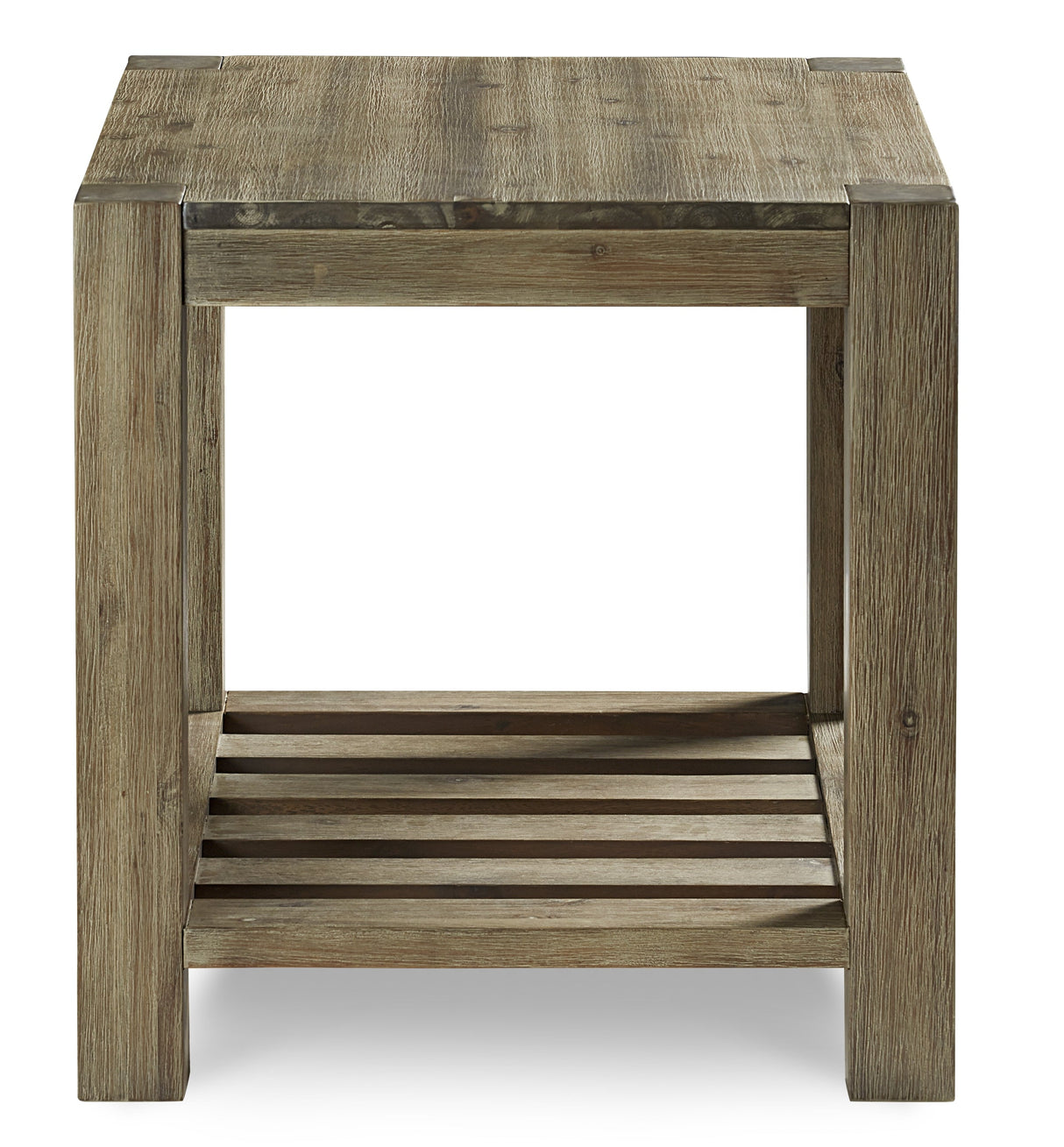 Canyon Solid Wood Rectangular End Table in Washed Grey by Modus Furniture at Eve Furniture