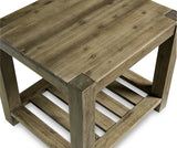 Canyon Solid Wood Rectangular End Table in Washed Grey by Modus Furniture at Eve Furniture