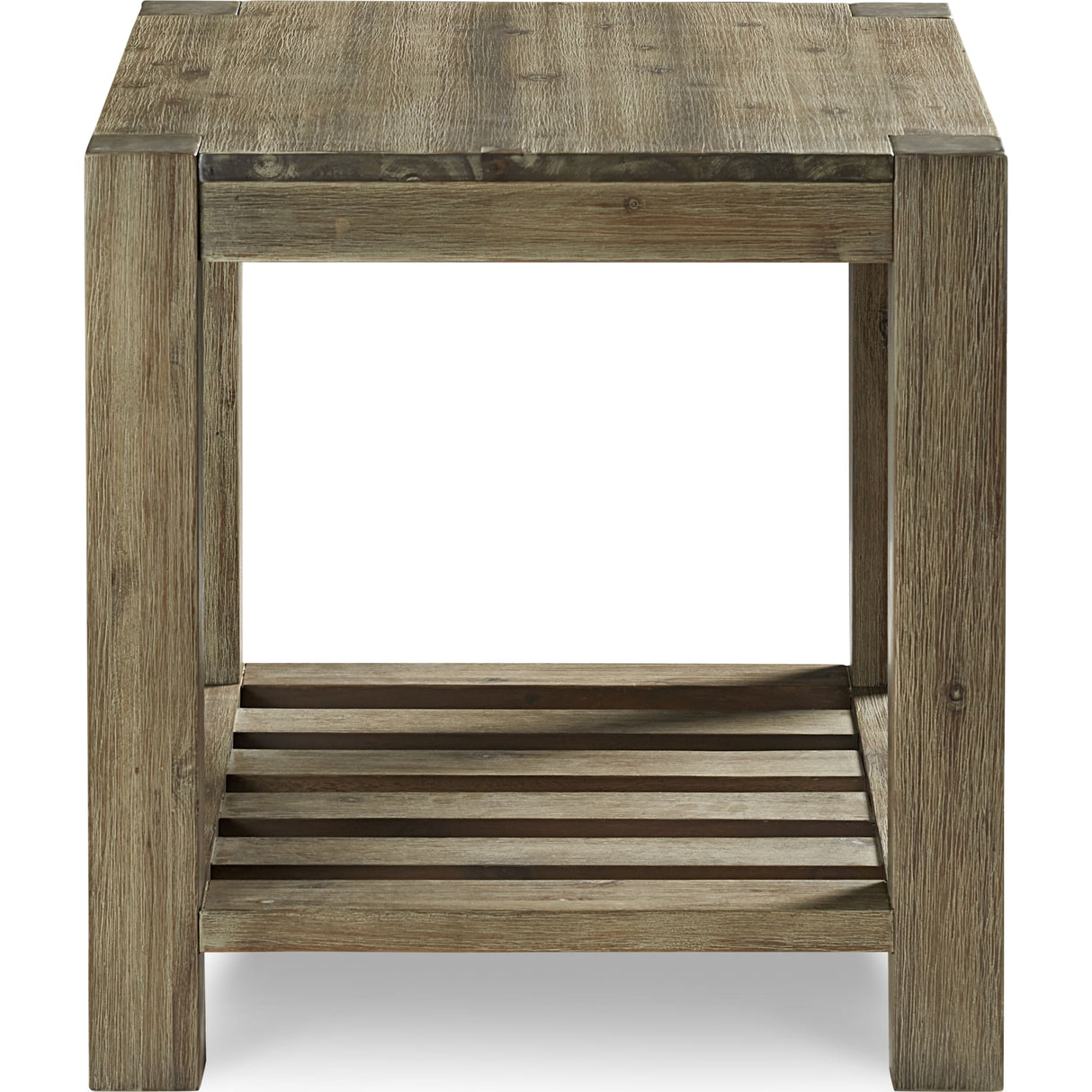 Canyon Solid Wood Rectangular End Table in Washed Grey by Modus Furniture at Eve Furniture