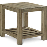Canyon Solid Wood Rectangular End Table in Washed Grey by Modus Furniture at Eve Furniture