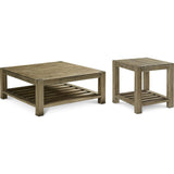 Canyon Solid Wood Rectangular End Table in Washed Grey by Modus Furniture at Eve Furniture