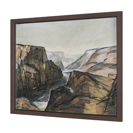 Canyon View by Mercana Studio a Hand Embellished Textured Framed Art Print Matted under Glass by Mercana at Eve Furniture