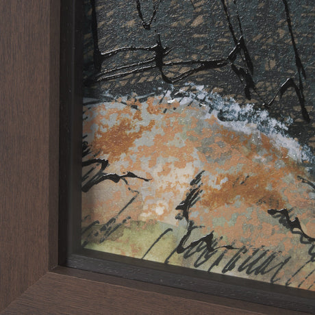 Canyon View by Mercana Studio a Hand Embellished Textured Framed Art Print Matted under Glass by Mercana at Eve Furniture
