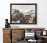 Canyon View by Mercana Studio a Hand Embellished Textured Framed Art Print Matted under Glass by Mercana at Eve Furniture