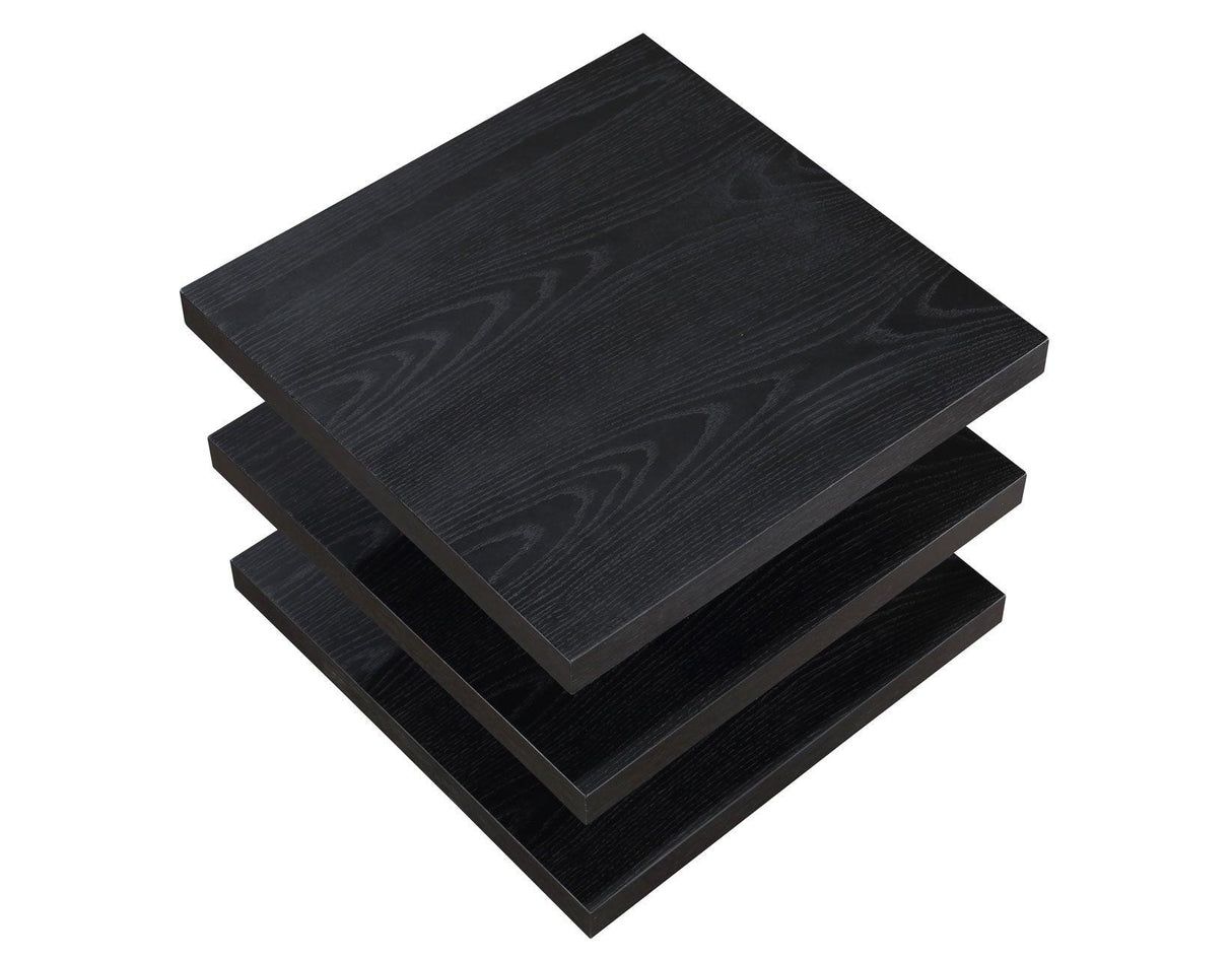 Canyon 3-Piece Table Set, Black (Cocktail Table & 2 End Tables) by Steve Silver at Eve Furniture