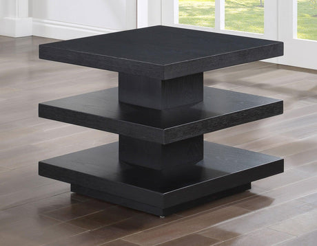 Canyon 3-Piece Table Set, Black (Cocktail Table & 2 End Tables) by Steve Silver at Eve Furniture