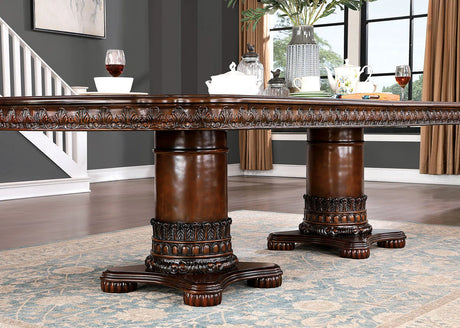 Canyonville Brown Cherry/Dark Brown 9 Pc. Dining Room Set by Furniture of America at Eve Furniture