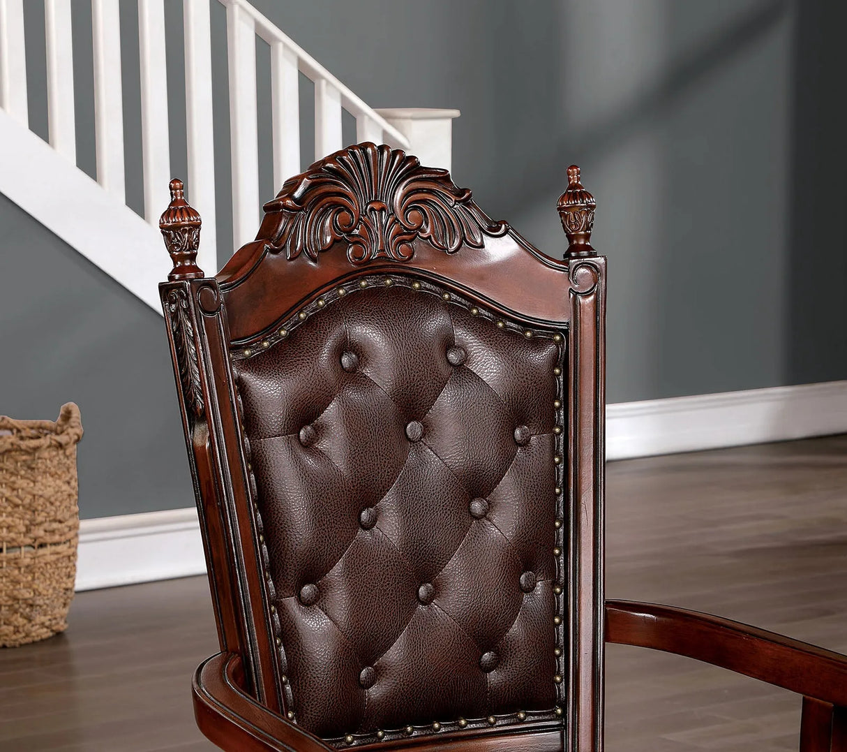 Canyonville Brown Cherry/Dark Brown 7 Pc. Dining Room Set by Furniture of America at Eve Furniture