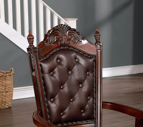 Canyonville Brown Cherry/Dark Brown 9 Pc. Dining Room Set by Furniture of America at Eve Furniture