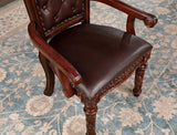 Canyonville Brown Cherry/Dark Brown Arm Chair, Set of 2 by Furniture of America at Eve Furniture