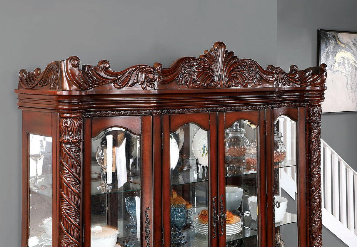 Canyonville Brown Cherry Hutch & Buffet by Furniture of America at Eve Furniture