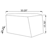 Capella Mirrored Abstract Geometric Coffee Table Silver by Coaster at Eve Furniture