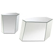 Capella Silver 2-Piece Mirrored Coffee and End Table Set by Coaster at Eve Furniture