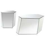 Capella Silver 2-Piece Mirrored Coffee and End Table Set by Coaster at Eve Furniture