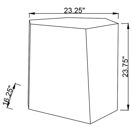 Capella Silver Mirrored Abstract Geometric End Table by Coaster at Eve Furniture