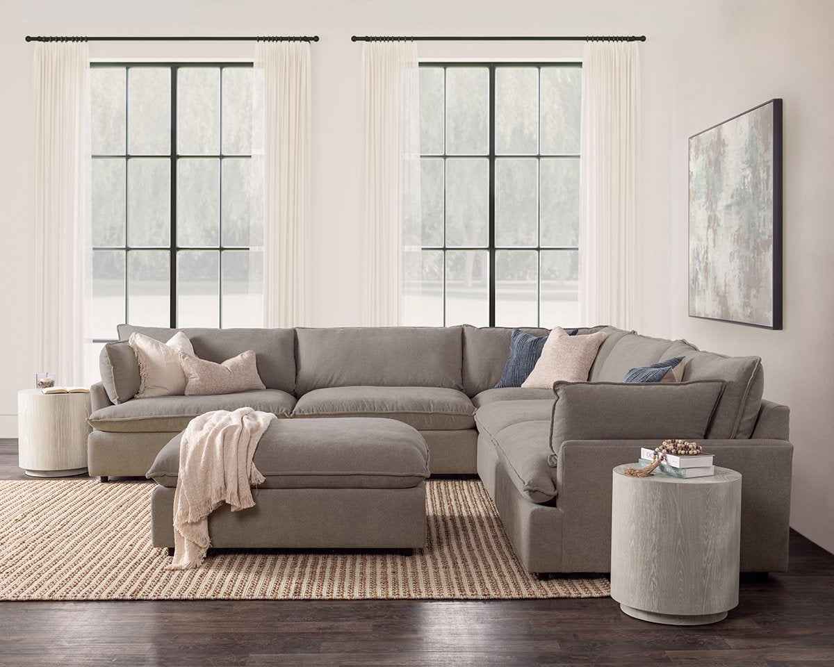 Caplan 6 Piece Sectional with Ottoman by Classic Home at Eve Furniture