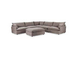 Caplan Charcoal 6 Piece Modular Sectional w/ Ottoman by Classic Home at Eve Furniture