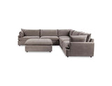 Caplan Charcoal 6 Piece Modular Sectional w/ Ottoman by Classic Home at Eve Furniture