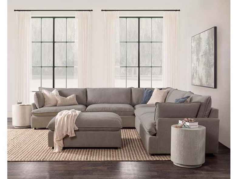 Caplan Charcoal 6 Piece Modular Sectional w/ Ottoman by Classic Home at Eve Furniture