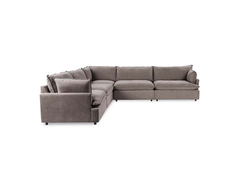 Caplan Charcoal Upholstered 5 Piece Modular Sectional by Classic Home at Eve Furniture