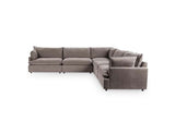 Caplan Charcoal Upholstered 5 Piece Modular Sectional by Classic Home at Eve Furniture