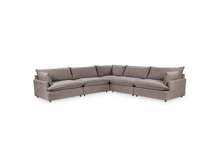 Caplan Charcoal Upholstered 5 Piece Modular Sectional by Classic Home at Eve Furniture