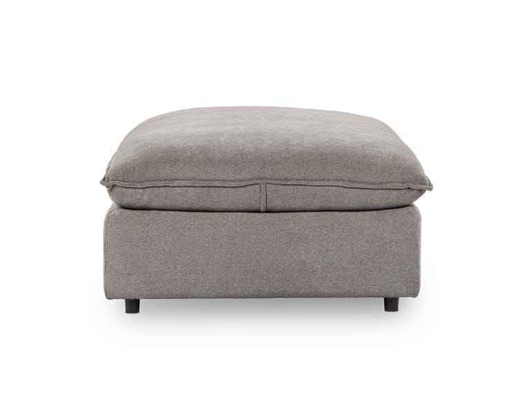 Caplan Charcoal Upholstered Ottoman by Classic Home at Eve Furniture