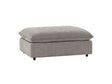 Caplan Charcoal Upholstered Ottoman by Classic Home at Eve Furniture