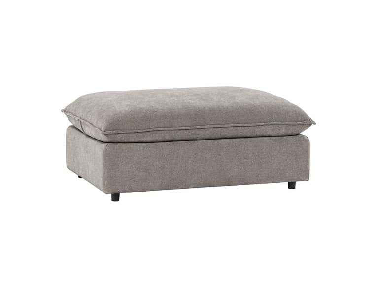 Caplan Charcoal Upholstered Ottoman by Classic Home at Eve Furniture