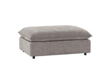 Caplan Charcoal Upholstered Ottoman by Classic Home at Eve Furniture