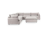Caplan Gray 6 Piece Modular Sectional w/ Ottoman by Classic Home at Eve Furniture