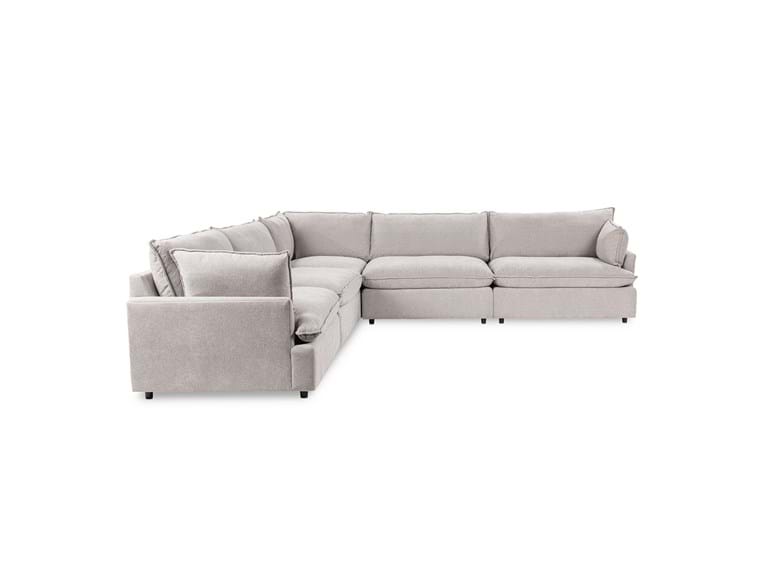 Caplan Gray Upholstered 5 Piece Modular Sectional by Classic Home at Eve Furniture