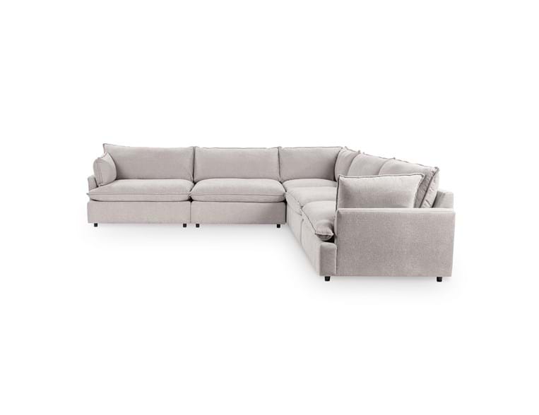Caplan Gray Upholstered 5 Piece Modular Sectional by Classic Home at Eve Furniture