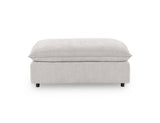 Caplan Gray Upholstered Ottoman by Classic Home at Eve Furniture
